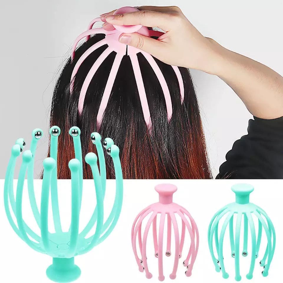 Octopus Hand Held Massager, Head Massager With 8 Roller Balls, Head Scratcher Scalp Massager For Deep Relaxation Octopus Hand Held Massager, Head Massager With 8 Roller Balls, Head Scratcher Scalp Massager For Deep Relaxation